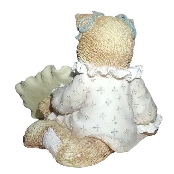 Enesco Calico Kittens Love Heart Signage Plaque 1992 #699179 Ruffle Cat Figurine - Picture 4 of 9